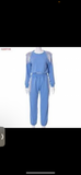 Bleu silver shoulder 2 piece set
