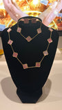 Barbie pink 18k necklace set