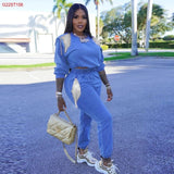 Bleu silver shoulder 2 piece set