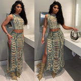 Denim 2 piece skirt