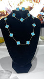 Baby blue 18k vann cleef set