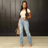 Crossed me out rip jeans