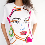 Zarah face printed T shirt