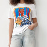 Zarah face printed T shirt