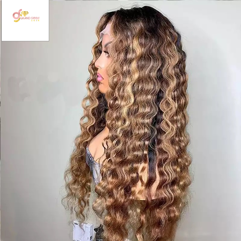 24 inch Deep curls highlights 13x4