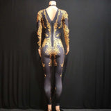 Mimi gold and black jumpsuit