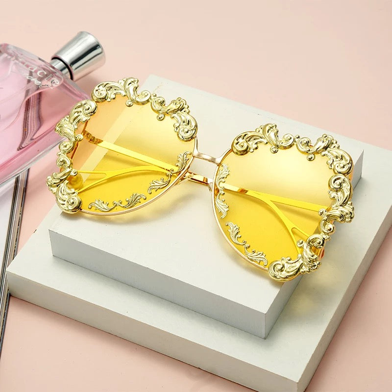Grand glam yellow glasses